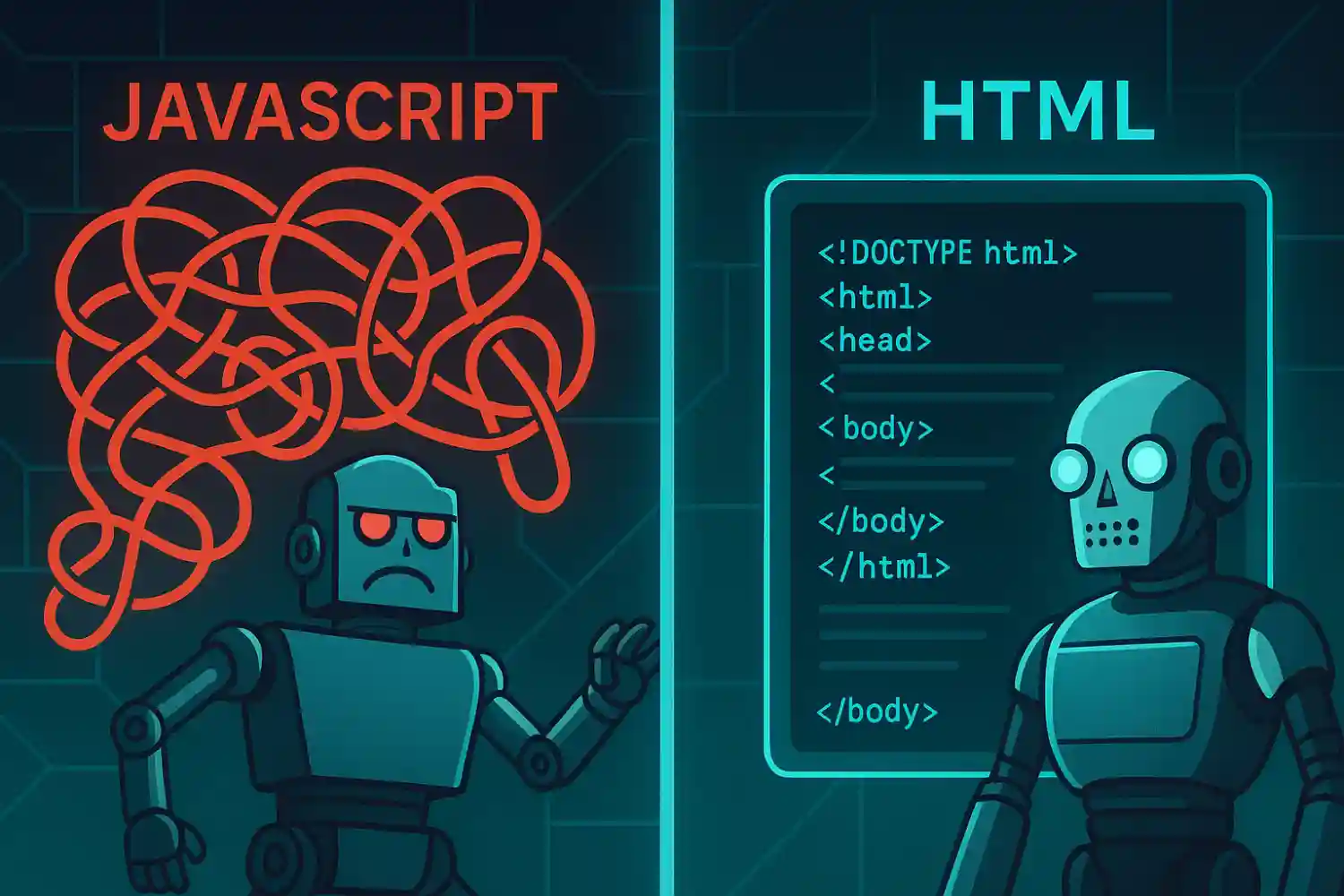 Attention au javascript si vous n'utilisez pas de SSR Veillez à la qualité et à la simplicité de votre code. Privilégiez le html au javascript ou utilisez le server side rendering.