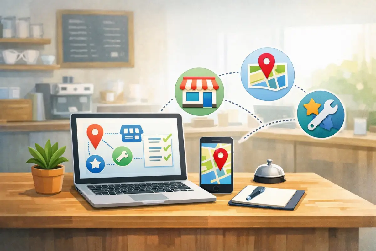 Visuel d introduction pour Schema markup local : la checklist pour relier site web, services et fiche Google